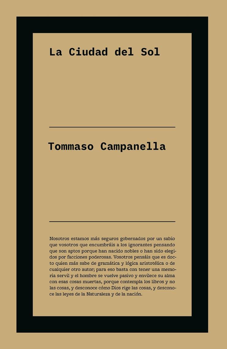 La ciudad del sol | 9791388115424 | Campanella, Tomasso