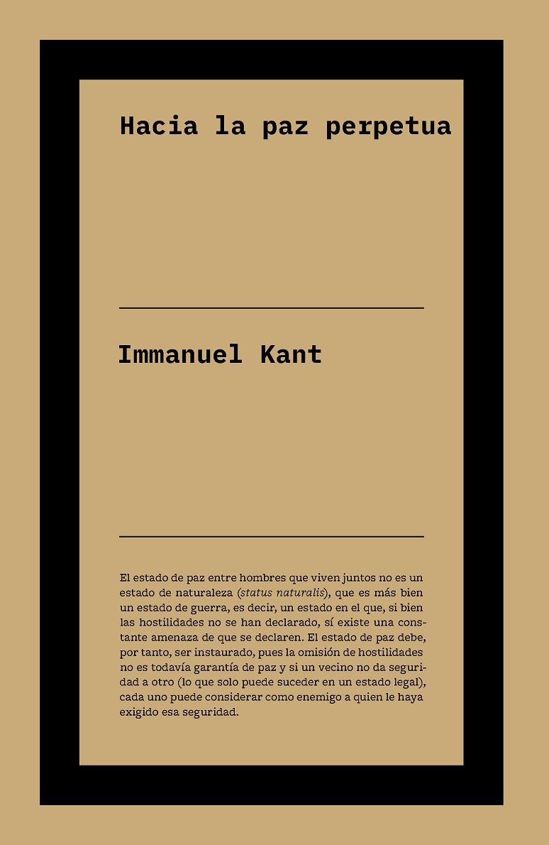 Hacia la paz perpetua | 9791388115066 | Kant, Immanuel