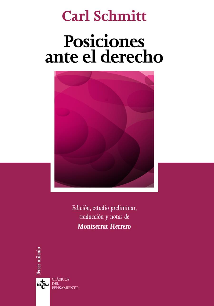 Posiciones ante el derecho | 9788430954926 | Schmitt, Carl