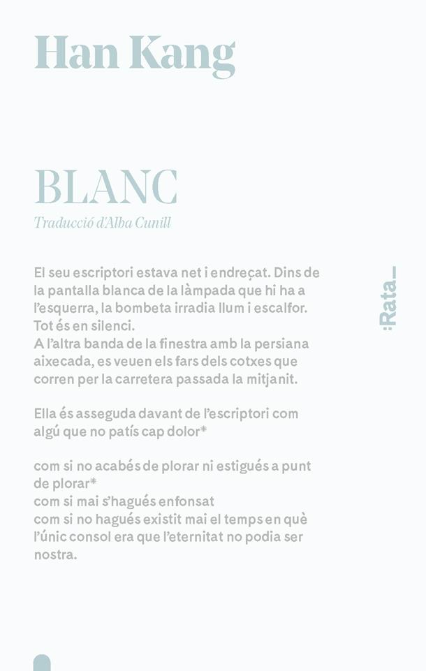 Blanc | 9788416738502 | Han Kang