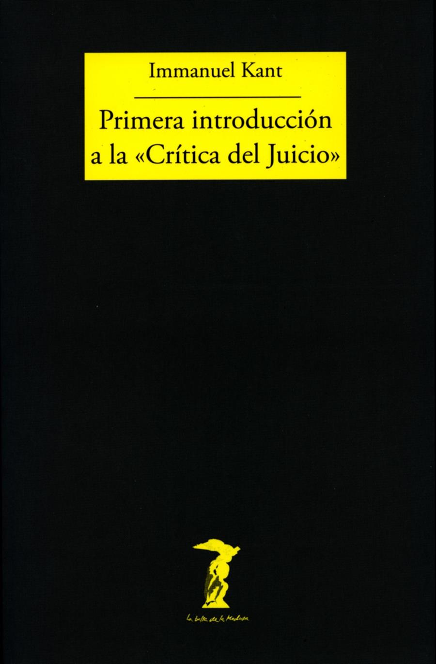 Primera introducción a la «Crítica del Juicio» | 9788477740001 | Kant, Immanuel