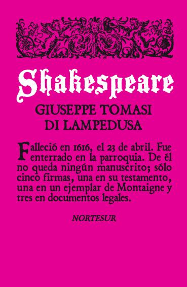 Shakespeare | 9788493683498 | Lampedusa, Giuseppe Tomasi di