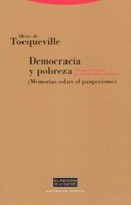 Democracia y pobreza | 9788481645958 | Tocqueville, Alexis de