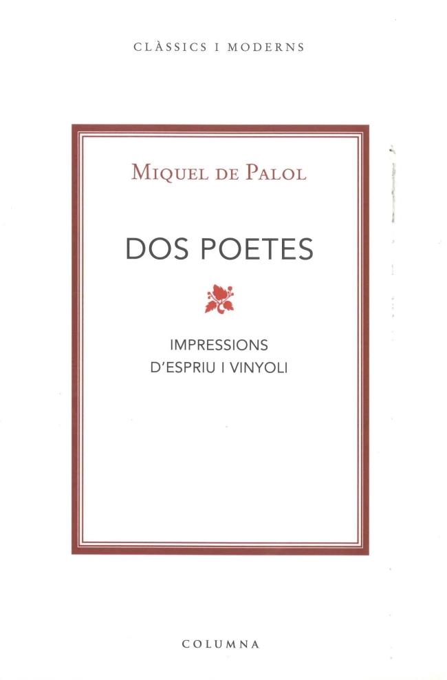 Dos poetes | 9788466407571 | de Palol, Miquel