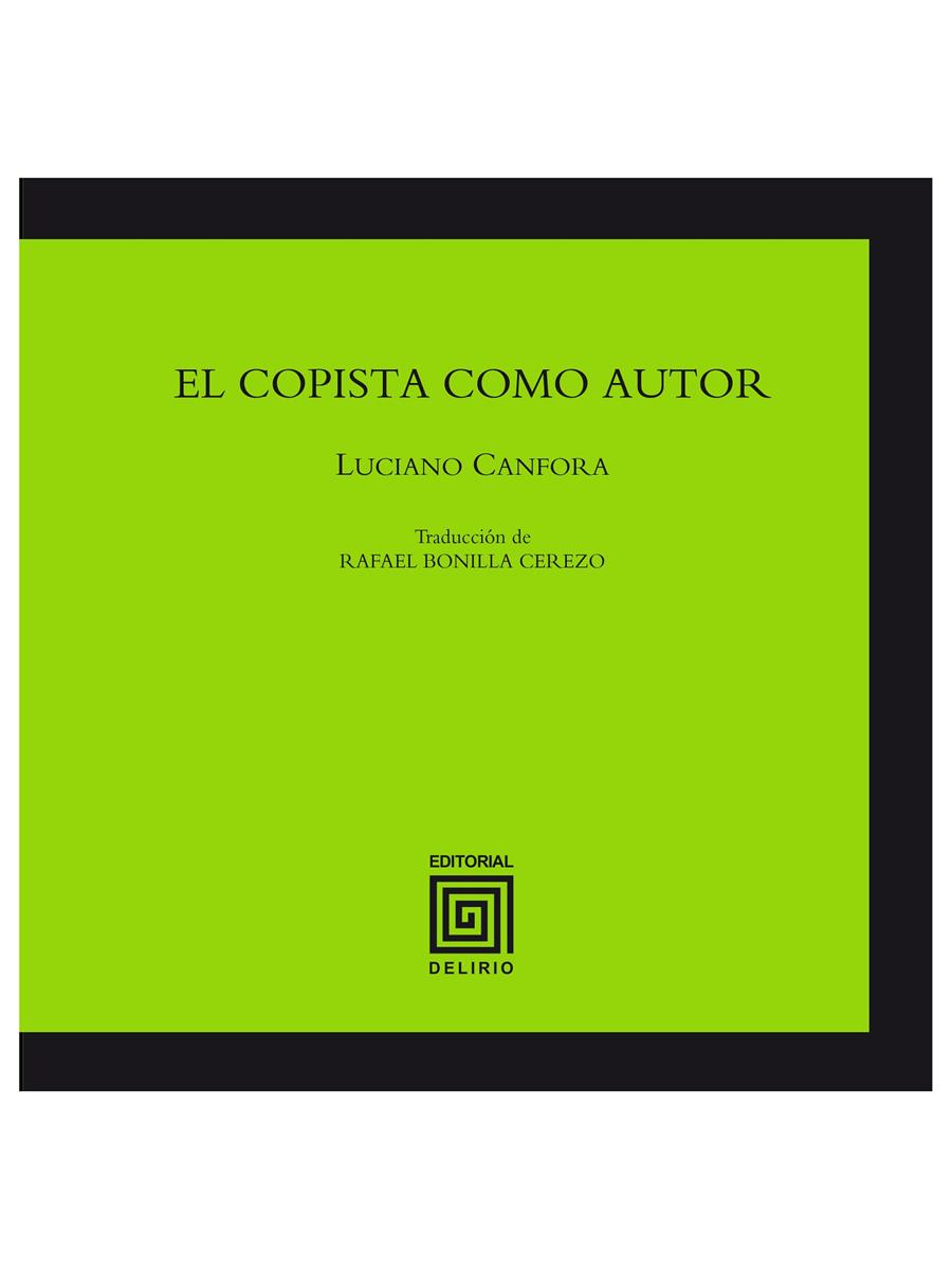 El copista como autor | 9788415739081 | Canfora, Luciano