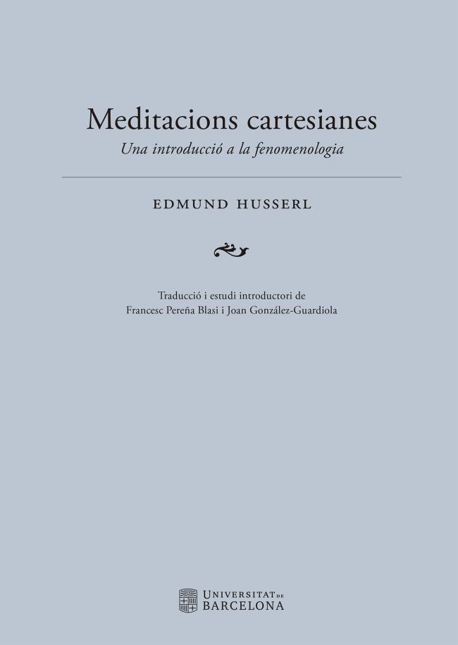 Meditacions cartesianes | 9788447540402 | Husserl, Edmund