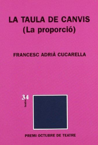La taula de canvis. (La proporció) | 9788475028736 | Cucarella, Francesc Adrià