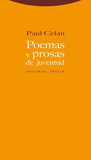 Poemas y prosas de juventud | 9788498791822 | Celan, Pau