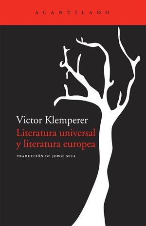 Literatura universal y literatura europea | 9788492649617 | Klemperer, Victor