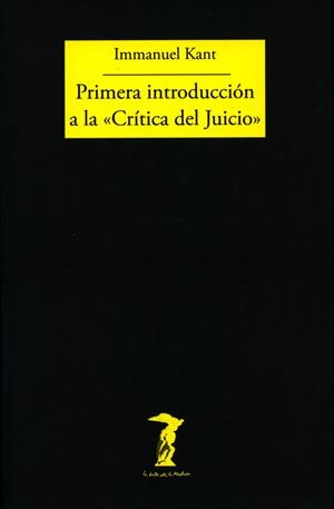 Primera introducción a la «Crítica del Juicio» | 9788477740001 | Kant, Immanuel