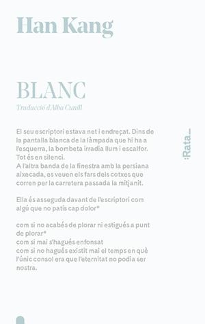 Blanc | 9788416738502 | Han Kang