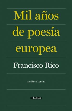 Mil años de poesía europea | 9788408086840 | Francisco Rico