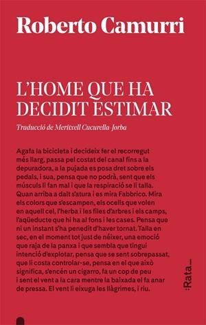 L'home que ha decidit estimar | 9788416738533 | Camurri, Roberto