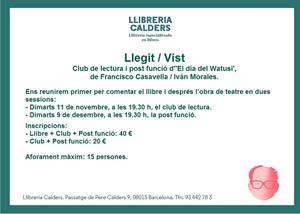 Llegit / Vist. El día del Watusi. Llibre + club i postfunció | llegit vist