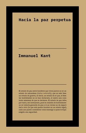 Hacia la paz perpetua | 9791388115066 | Kant, Immanuel