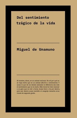 Del sentimiento trágico de la vida | 9791388115202 | de Unamuno, Miguel