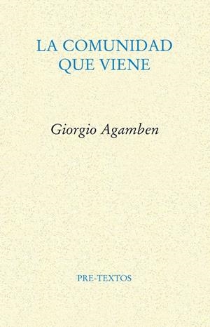 La comunidad que viene | 9788481917710 | Agamben, Giorgio