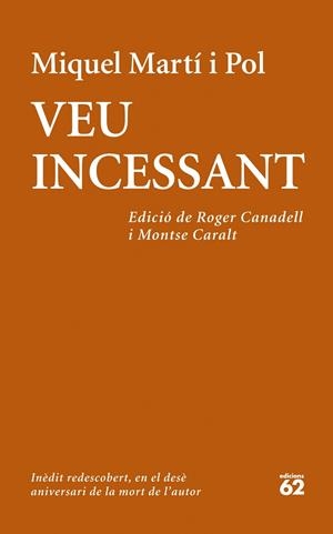 Veu incessant | 9788429772708 | Martí I Pol, Miquel